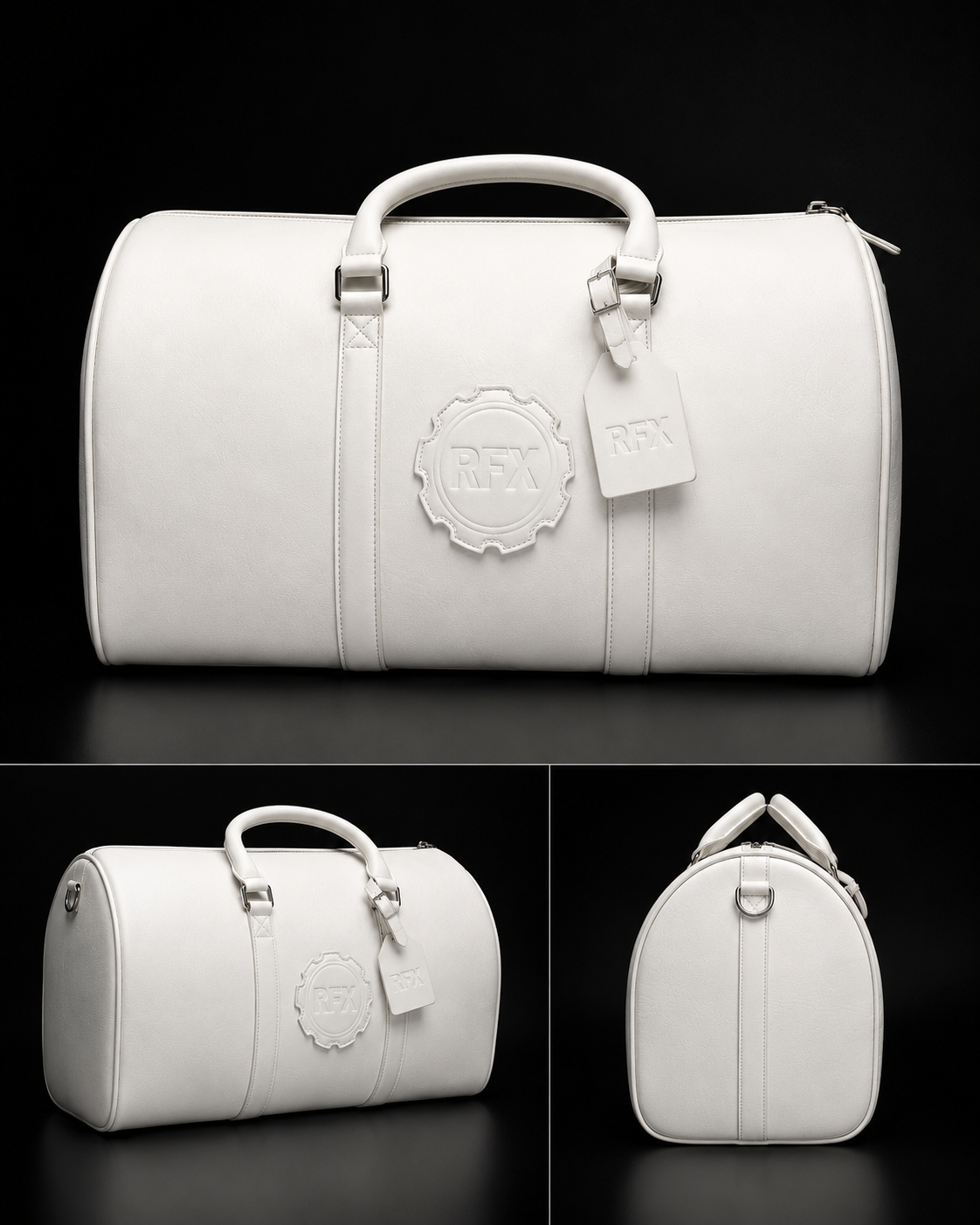 RFX white duffel bag