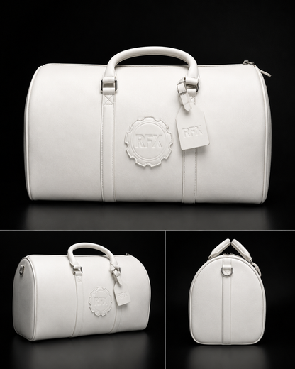 RFX white duffel bag